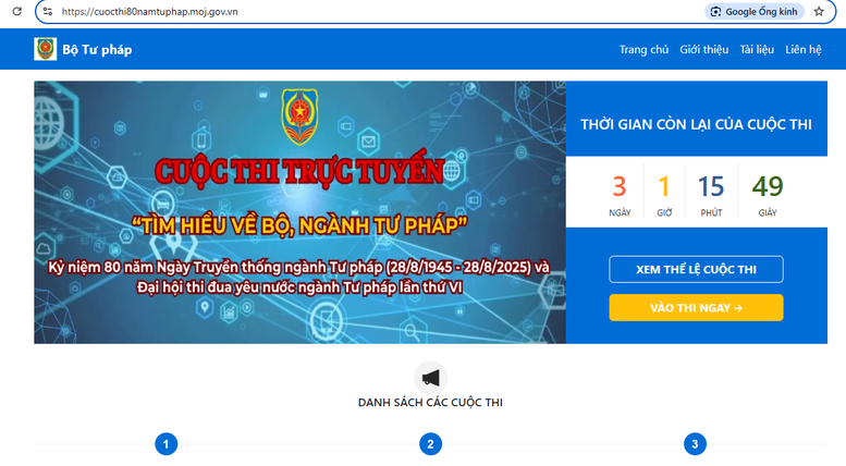 Hưởng ứng Cuộc thi trực tuyến “Tìm hiểu về Bộ, ngành Tư pháp”